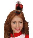 Mini Gorro Majorette Purpurina con Gema y Pluma.2*