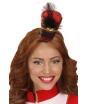Mini Gorro Majorette Purpurina con Gema y Pluma.2*