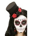 Mini sombrero  Tul y 4 Rosas