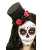 Mini sombrero  Tul y 4 Rosas