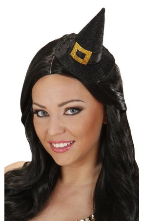 Mini Sombrero Bruja con Hebilla