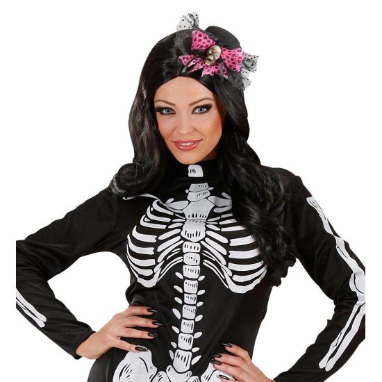 Mini Sombrero con Calavera y Lazo Mini Sombrero con Calavera y Lazo