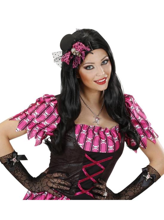 Mini Sombrero con Calavera y Lazo