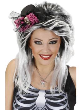 Mini Sombrero con Calavera y Lazo