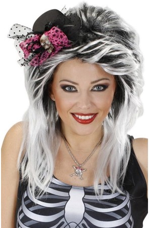 Mini Sombrero con Calavera y Lazo