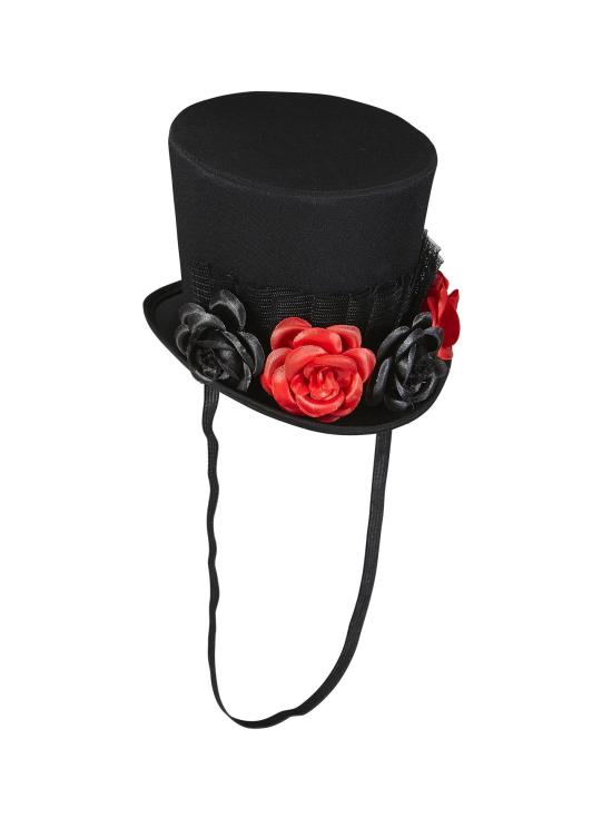 Mini sombrero  Tul y 4 Rosas