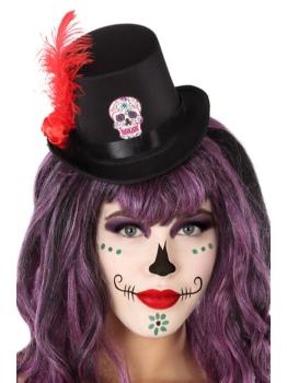 Mini sombrero Gótico con calavera