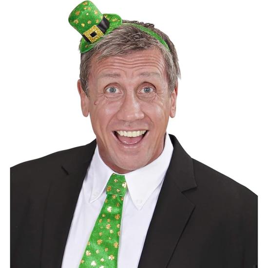 Mini sombrero verde San Patricio en diadema | Accesorios fiesta