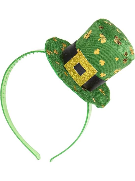 Mini sombrero verde San Patricio en diadema | Accesorios fiesta