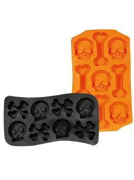 Molde para hacer Cubitos de Hielo con forma de Calaveras y Huesos.