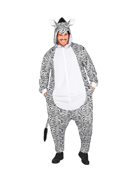 Mono Cebra Unisex de Felpa para Adulto