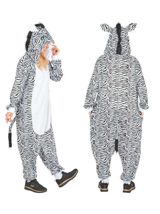 Mono Cebra Unisex de Felpa para Adulto