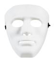 Mascara para disfraces Anonymous blanca