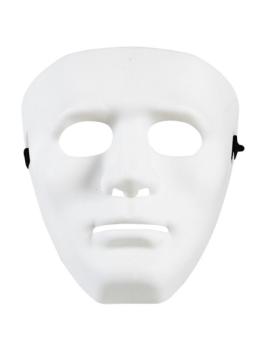 Mascara para disfraces Anonymous blanca