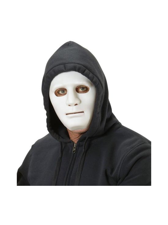 Mascara para disfraces Anonymous blanca