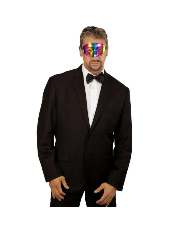 Antifaz Arcoíris Metalizada Unisex.