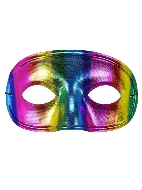 Antifaz Arcoíris Metalizada Unisex.