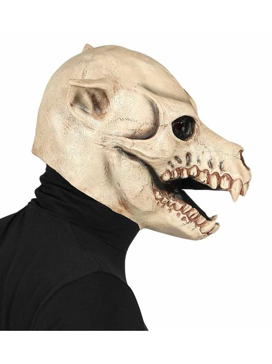 Máscara Cabeza de Perro Esqueleto adulto