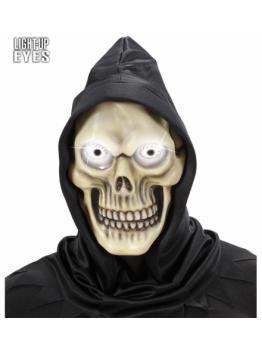 Mascara de calavera con ojos luminosos
