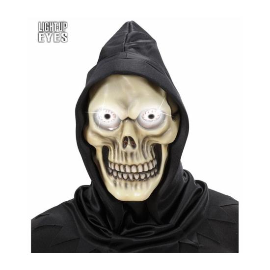 Mascara de calavera con ojos luminosos