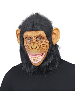 Máscara Chimpancé de Látex con Pelo – Widmann | Disfraz Adulto