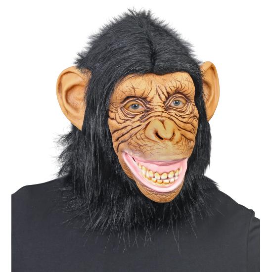 Máscara Chimpancé de Látex con Pelo – Widmann | Disfraz Adulto Máscara Chimpancé de Látex con Pelo – Widmann | Disfraz Adulto