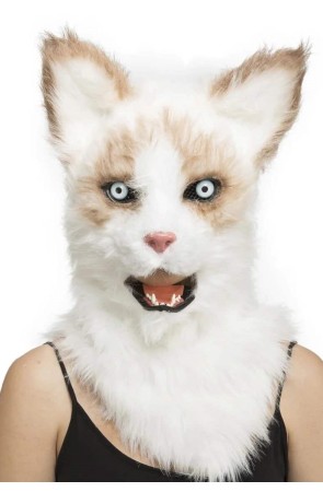 Máscara con Mandíbula Móvil de Animal Gato adultos