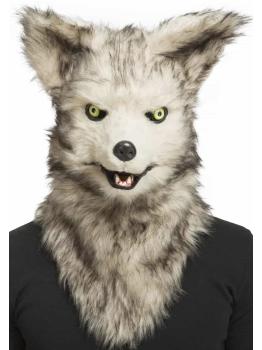Máscara con Mandíbula Móvil de Animal Lobo adulto