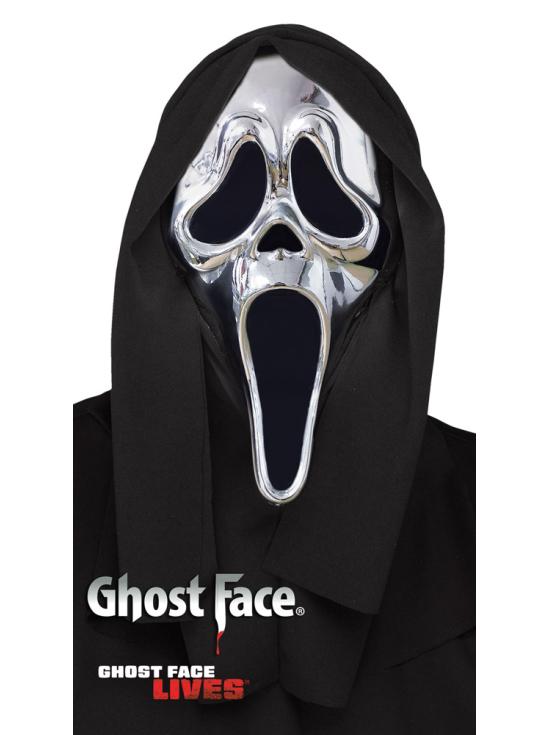 Máscara cromada Ghost Face para adulto