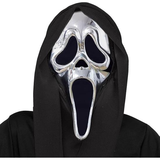 Máscara cromada Ghost Face® para adulto