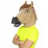 Máscara de Caballo para disfraz con Pelo marrón