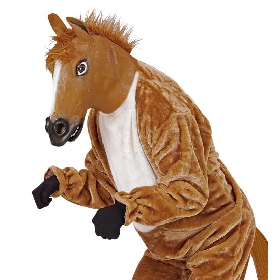 Máscara de Caballo para disfraz con Pelo marrón Máscara de Caballo para disfraz con Pelo marrón