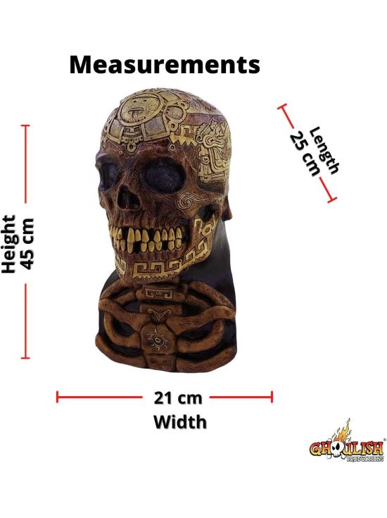 Máscara de Calavera Azteca para Adulto de Látex | Ghoulish Productions  Copiar