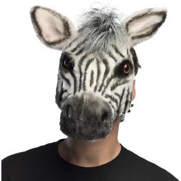 Máscara de Cebra con Pelo para adulto