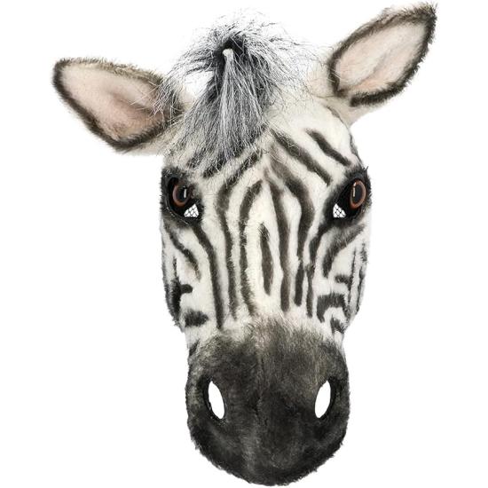 Máscara de Cebra con Pelo para adulto