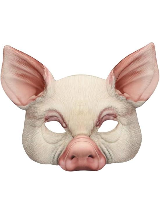 Máscara de Cerdo Realista para Disfraz | Animal EVA Carnaval Halloween