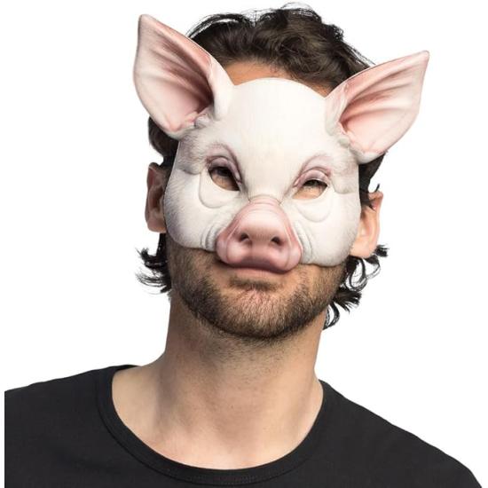 Máscara de Cerdo Realista para Disfraz | Animal EVA Carnaval Halloween