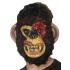 Máscara de chimpancé zombi, Negro, EVA con piel