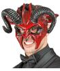 Máscara de diablo con cuernos negros, demonio