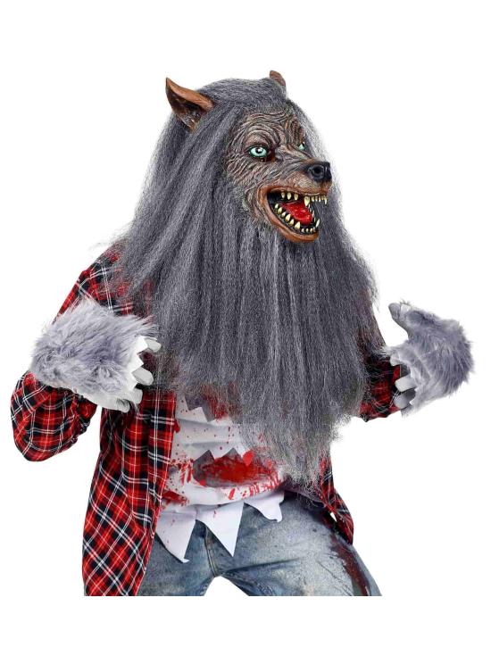 Máscara  Hombre Lobo con Pelo