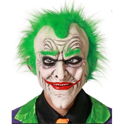 Mentalidad perderse Óxido Comprar Máscara de Joker TDK con pelo de látex para adulto > Máscaras para  Disfraces > Máscaras de Superheroes y Villanos para Disfraces | Tienda de  disfraces en Madrid, disfracestuyyo.com
