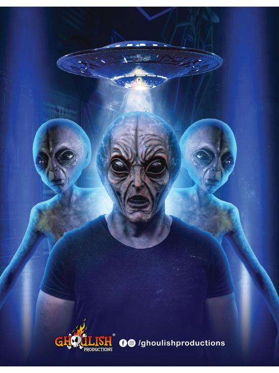 Máscara de extraterrestre sonriente adultos