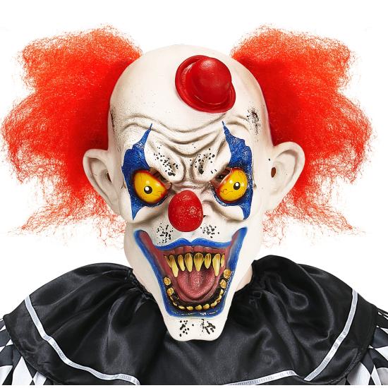 Máscara de payaso con pelo y gorro Máscara de payaso con pelo y gorro