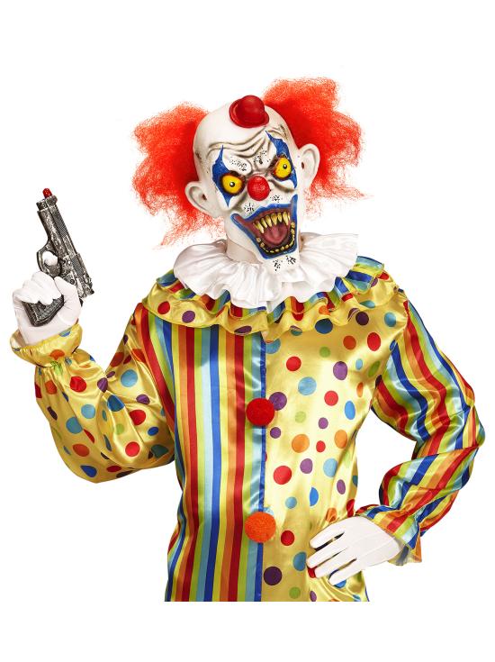 Máscara de payaso con pelo y gorro