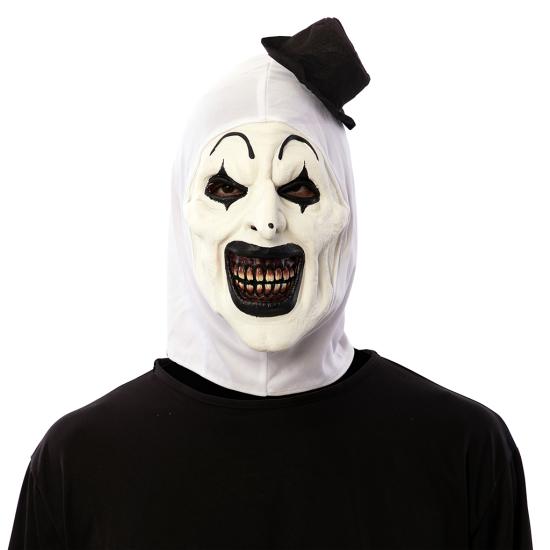 Máscara de Payaso Terrifier con Capucha y Sombrerito Negro