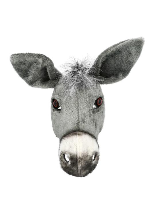 Máscara de Peluche de Burro para Adultos