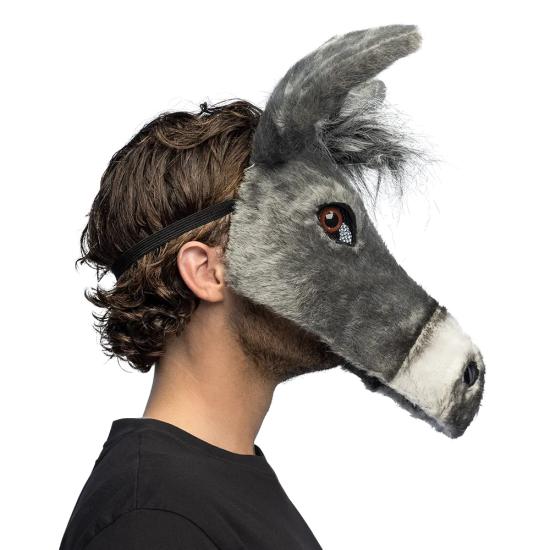 Máscara de Peluche de Burro para Adultos