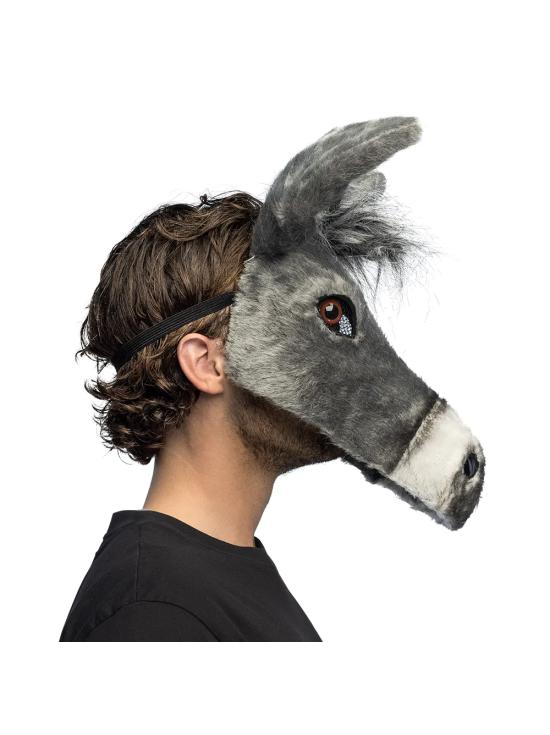 Máscara de Peluche de Burro para Adultos