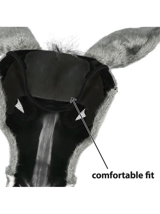 Máscara de Peluche de Burro para Adultos
