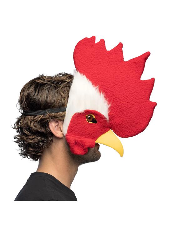 Máscara de Peluche de Gallo para Adultos